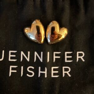 Jennifer Fisher small puffed heart gold earrings